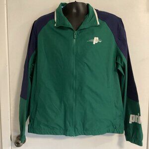 NWOT Prince Pickleball Men's Full Zip Lightweight Jacket Green Blue Size Large